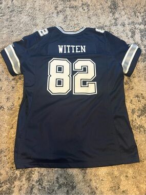 Nike Navy Witten #82 Women's Football Jersey with White Accents